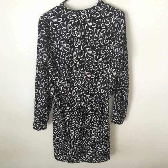 SAM EDELMAN ANIMAL PRINT LONG SLEEVE DRESS - Picture 5 of 8